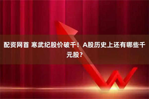 配资网首 寒武纪股价破千！A股历史上还有哪些千元股？